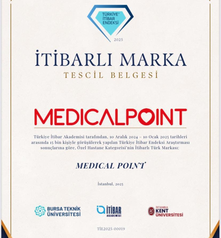 Medical Point Hastaneler Grubu, Türkiye'nin En İtibarlı Özel Hastaneleri Arasında Yer Aldı